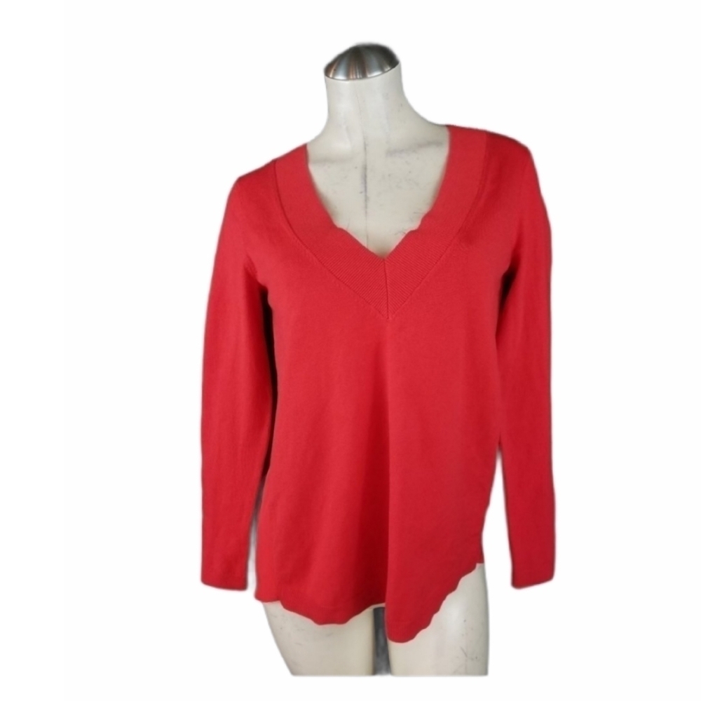 3/$25 Talbots Size XS Orange V-Neck Top